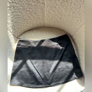 Trendy Chic Low Rise Brandy Melville Black Satin Skirt
